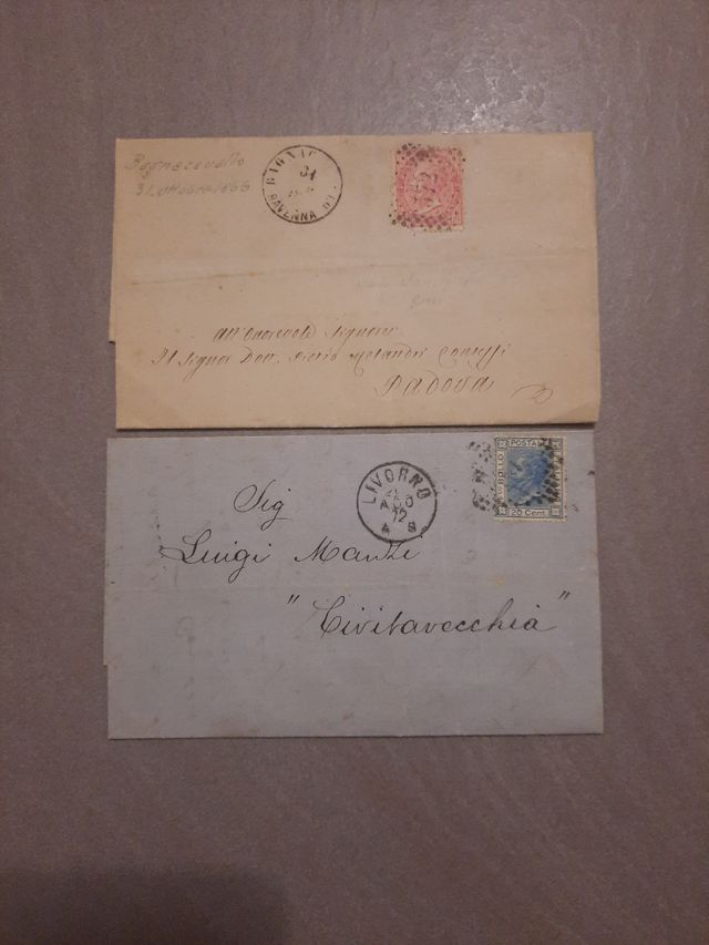 lettere con francobollo 1800 circa