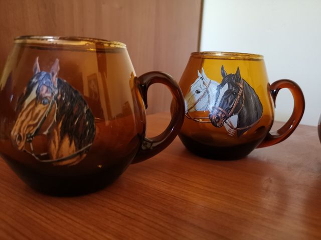 Juego copas cristal antiguo