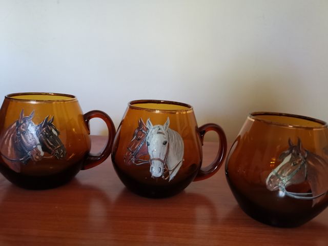 Juego copas cristal antiguo