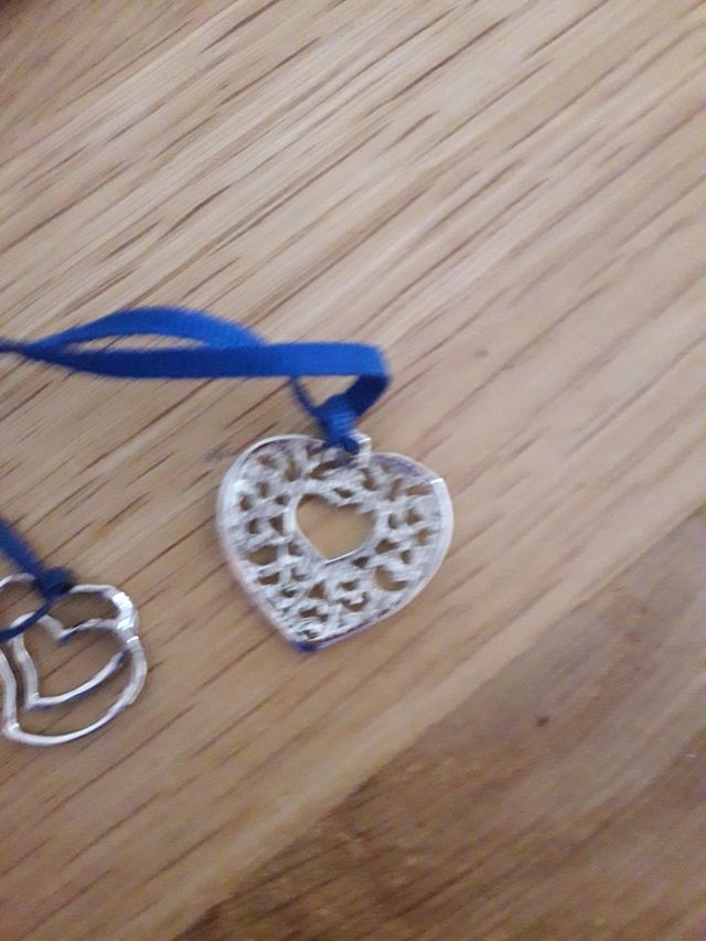 colla e pendenti cuore filo raso+cuore