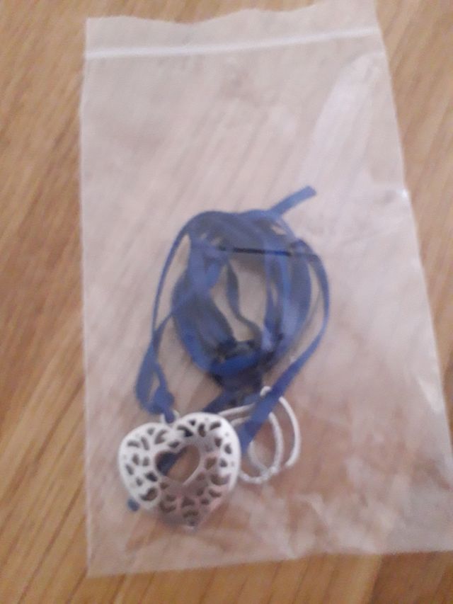 colla e pendenti cuore filo raso+cuore