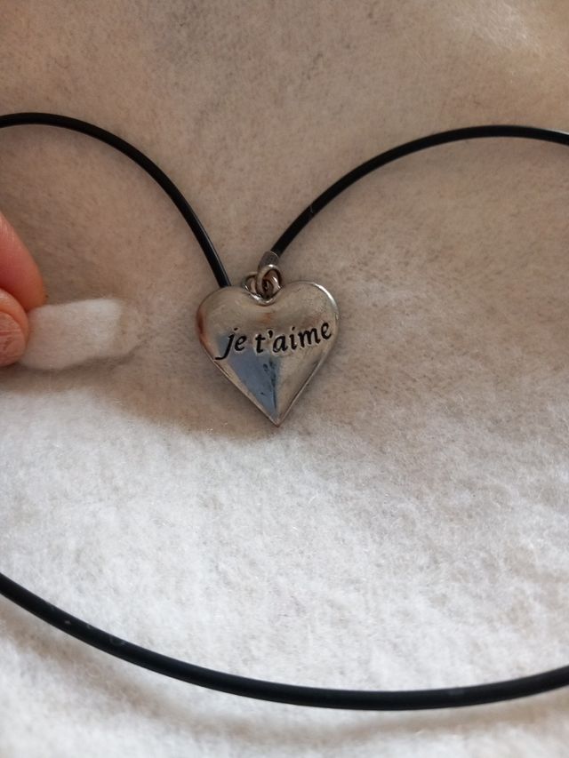 colla e pendenti cuore filo raso+cuore