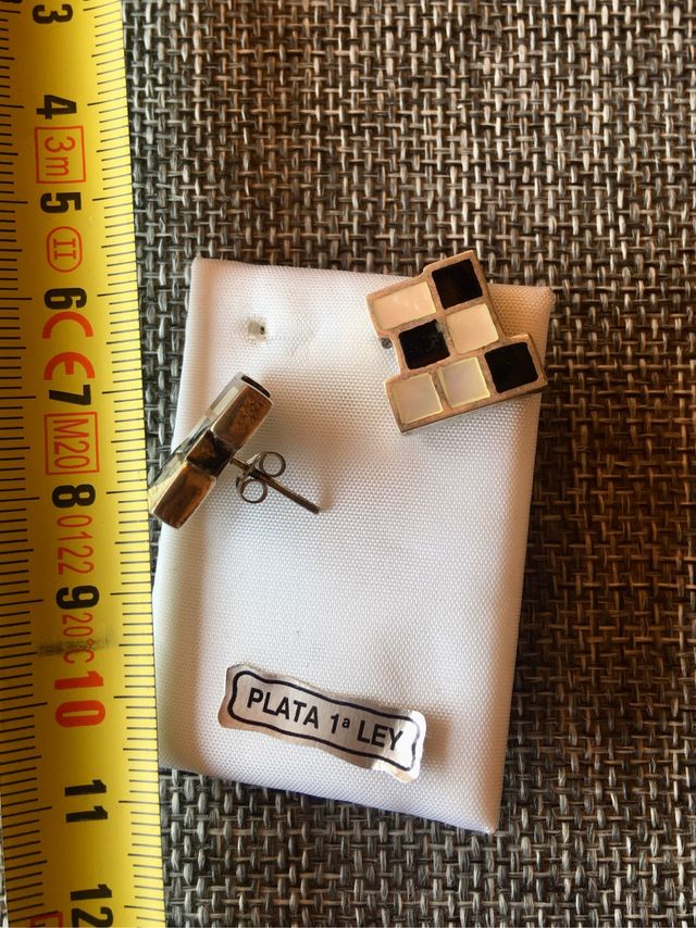 Pendientes de plata (Modelo Ajedrez)