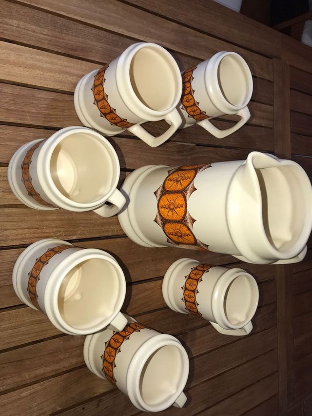 Conjunto jarra grande con 6 jarras