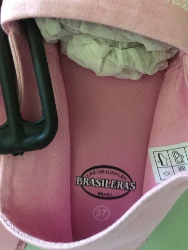 LOTE 2 pares alpargatas BRASILERAS blanca/rosa