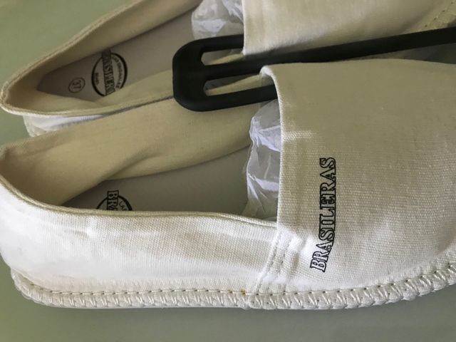 LOTE 2 pares alpargatas BRASILERAS blanca/rosa