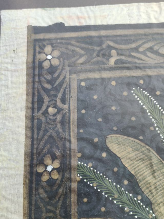 Pintura Krishna Pichwai en seda oro puro