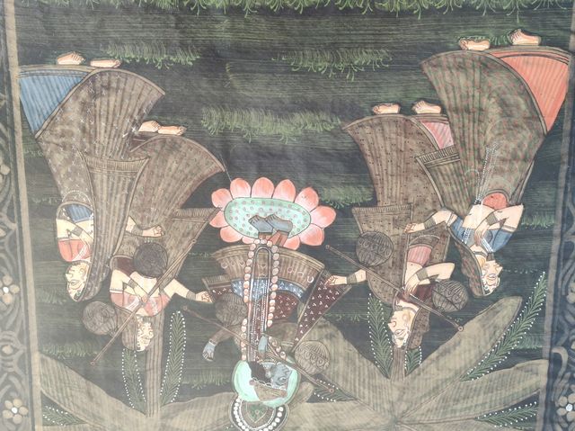 Pintura Krishna Pichwai en seda oro puro