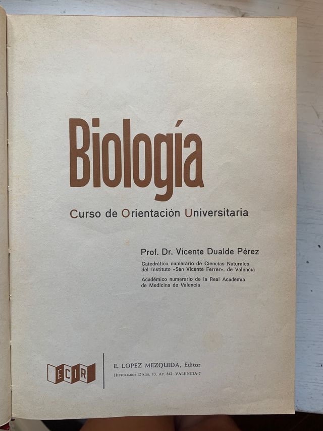 Biologia COU. Editorial ECIR