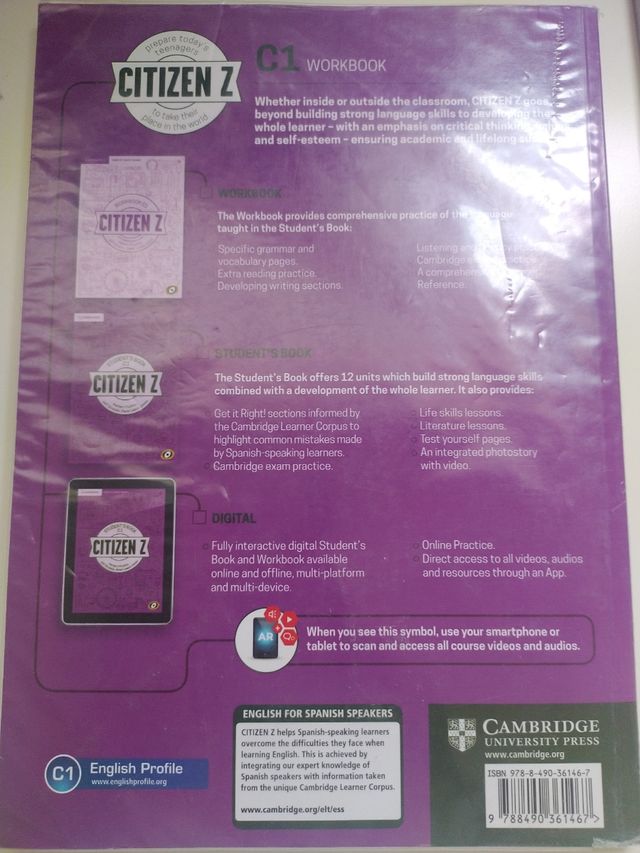 Workbook, libro Inglés Citizen Z, C1