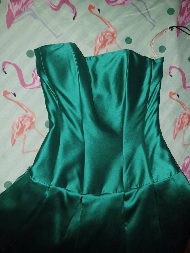 vestido de fiesta rosa empolvado o marfil