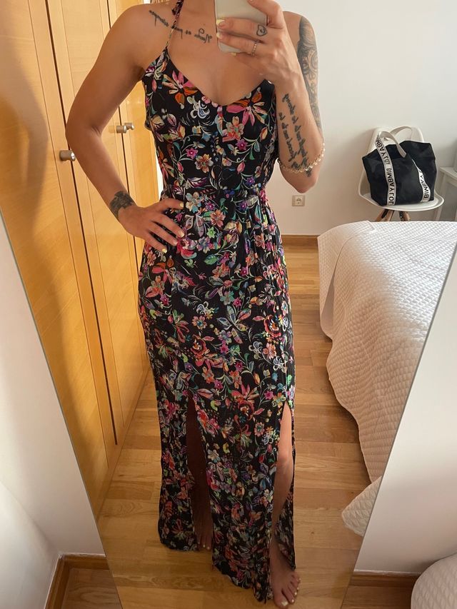 Vestido largo de flores