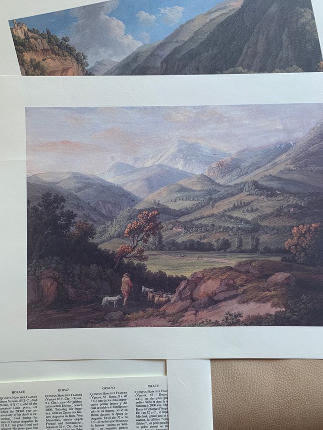 7 stampe moderne:"vedute della casa di Orazio