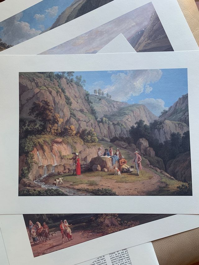 7 stampe moderne:"vedute della casa di Orazio