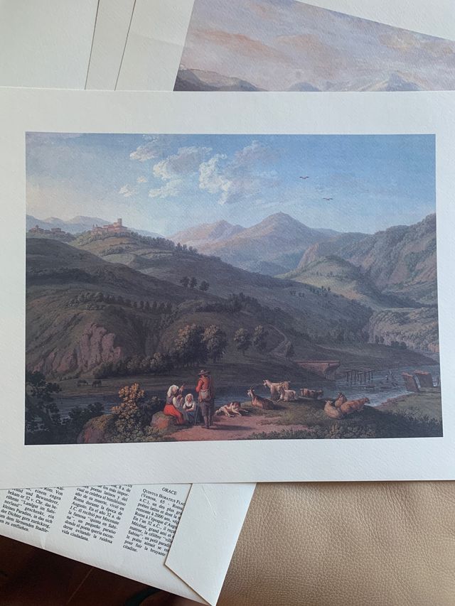 7 stampe moderne:"vedute della casa di Orazio