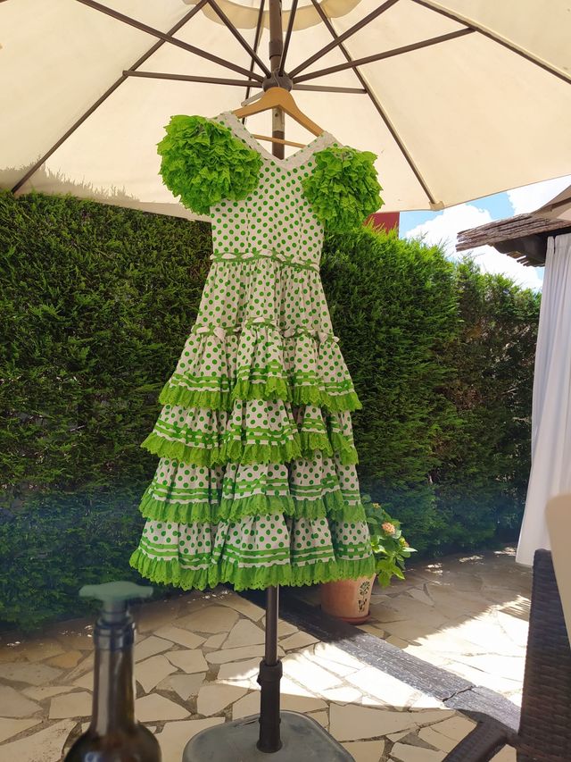 Vestido flamenca hecho a mano talla 11/13 años 