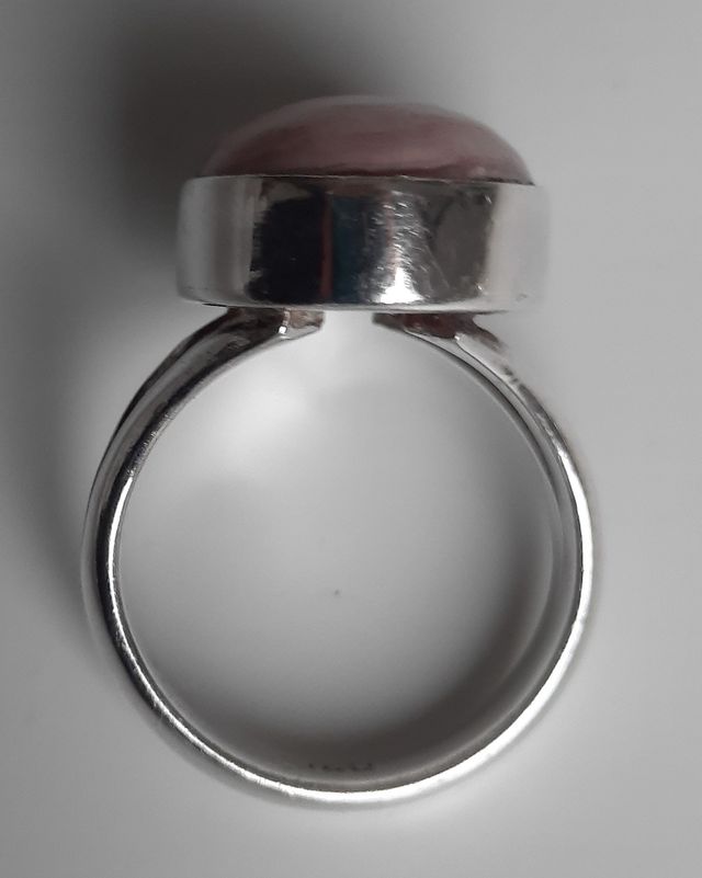 Anillo plata con piedra rosa