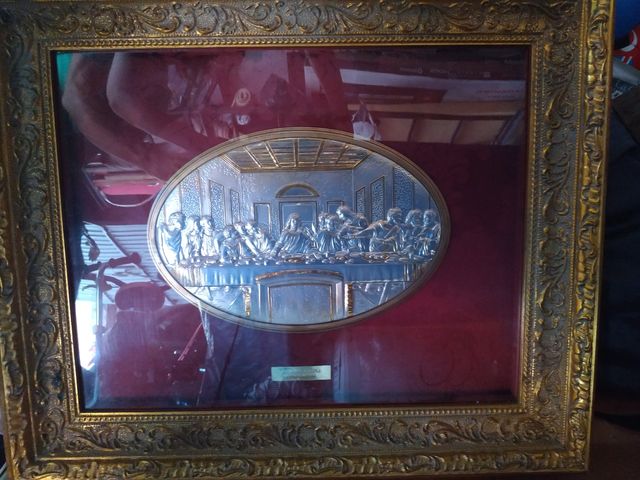 Cuadro La última Cena PLATA de LEY