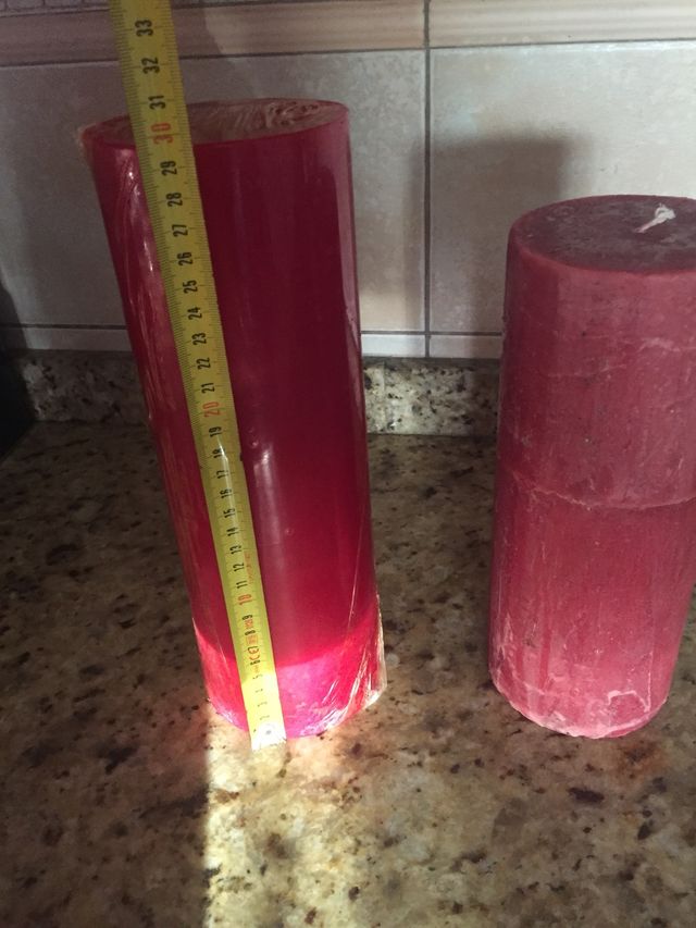 Velas rojas macizas