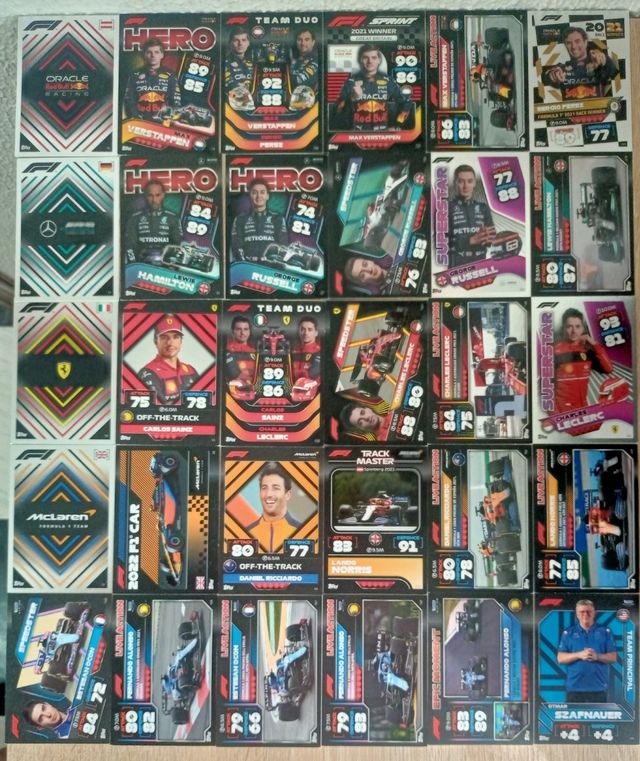 Cartas de Formula 1 2022 Turbo Attax de Topps