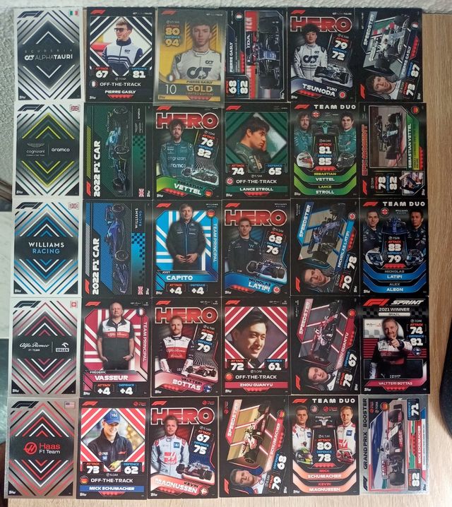 Cartas de Formula 1 2022 Turbo Attax de Topps