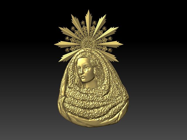 medalla virgen de la soledad (Salamanca) en plata