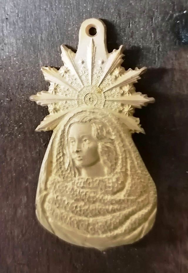 medalla virgen de la soledad (Salamanca) en plata