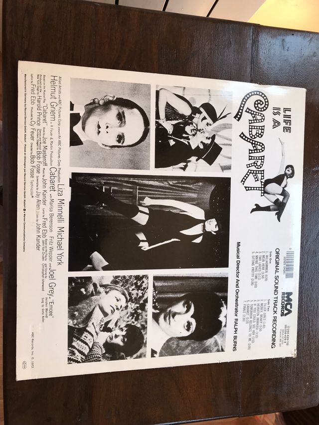 Disco vinilo original banda sonora Cabaret