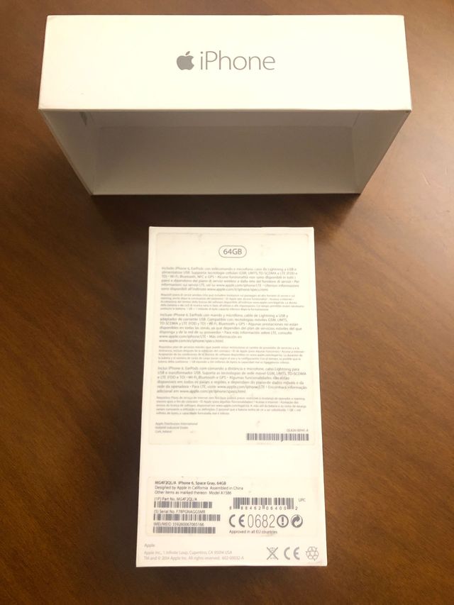 Caja IPhone 6 Space Gray 64Gb