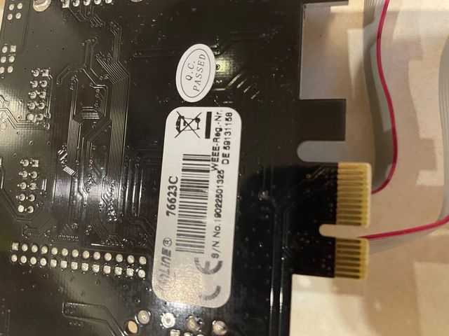 Tarjeta puerto serie para ordenador