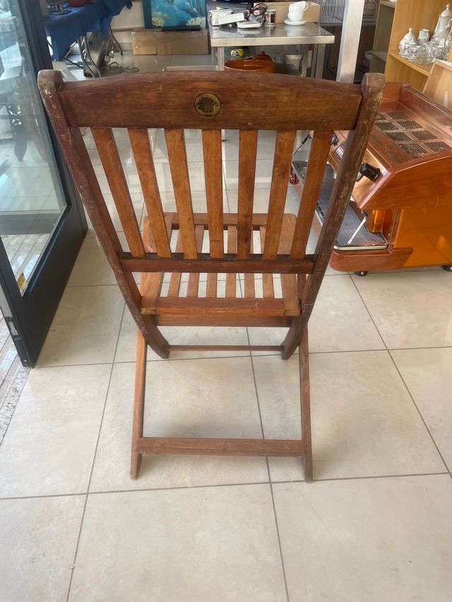 Silla de jardín teca plegable 40x60x85cm