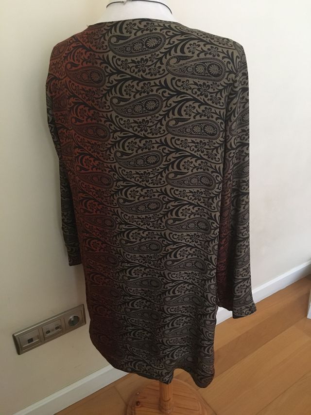 Kaftan estampado paisley reversible 