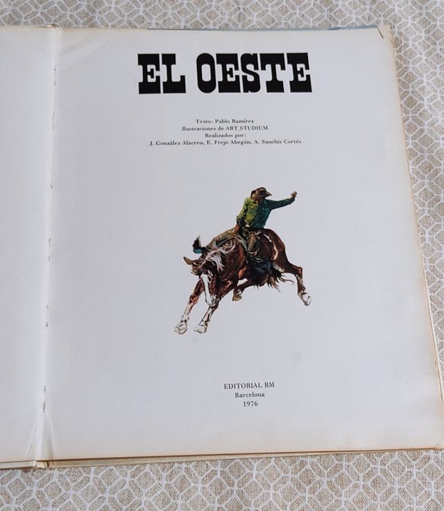 Libro usado gran formato El oeste 1976