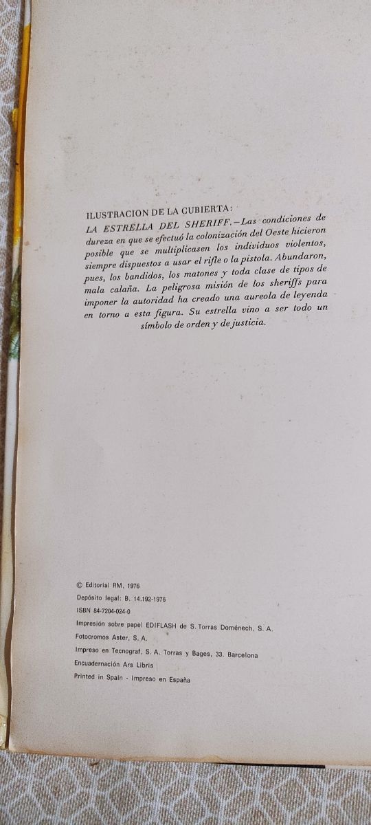 Libro usado gran formato El oeste 1976