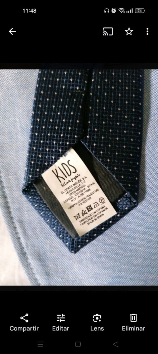 traje de niño Primera comunión talla 12-14