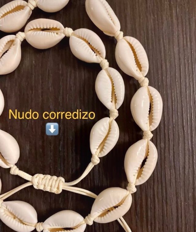 Collar cerámica conchas 🐚 + pulsera/tobillera