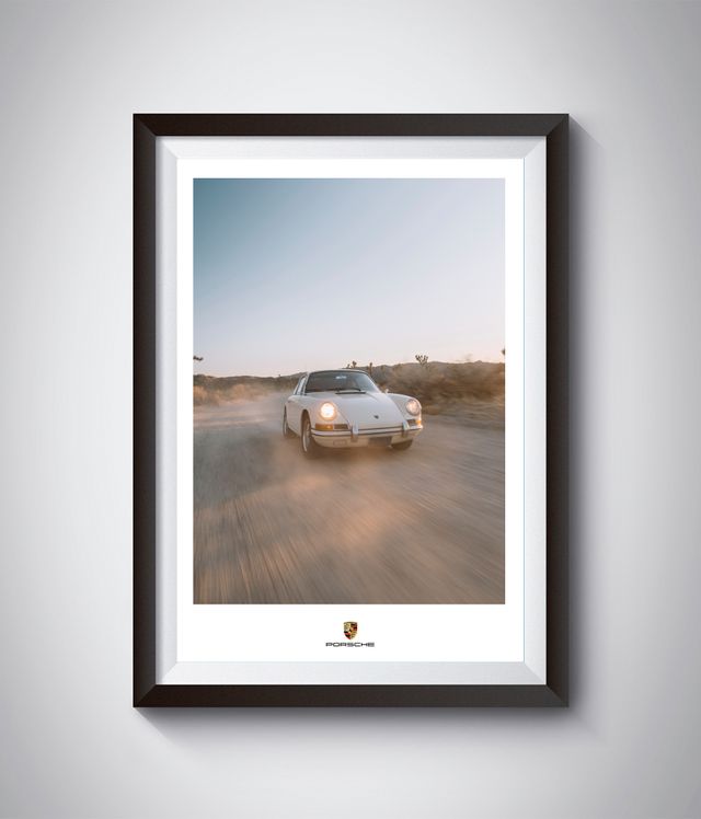 Cuadro poster publicidad antigua Porsche 