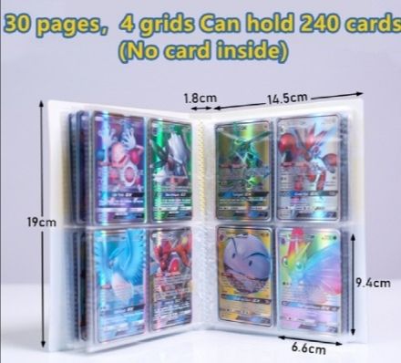 Album pokémon 240 cartas mas 3 sobres extra