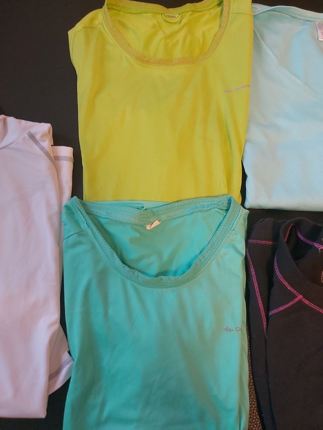 lote de cinco camisetas manga corta decathlon