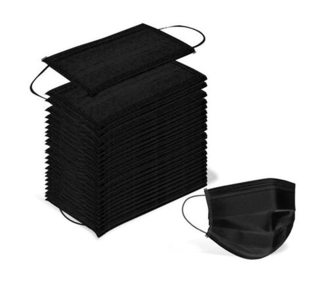 mascherine chirurgiche nere 50 unità/confezione