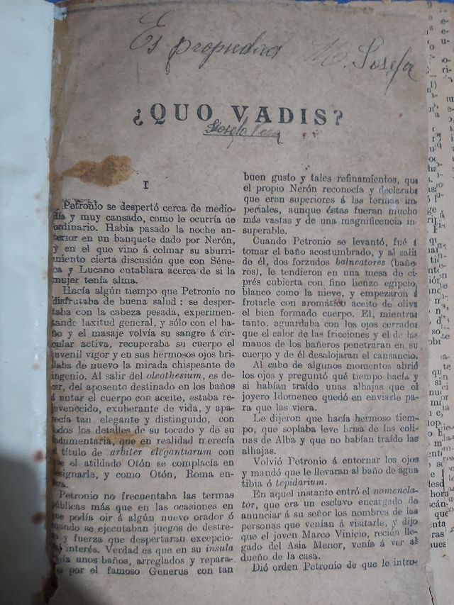 Libro Antiguo QVOVADIS
