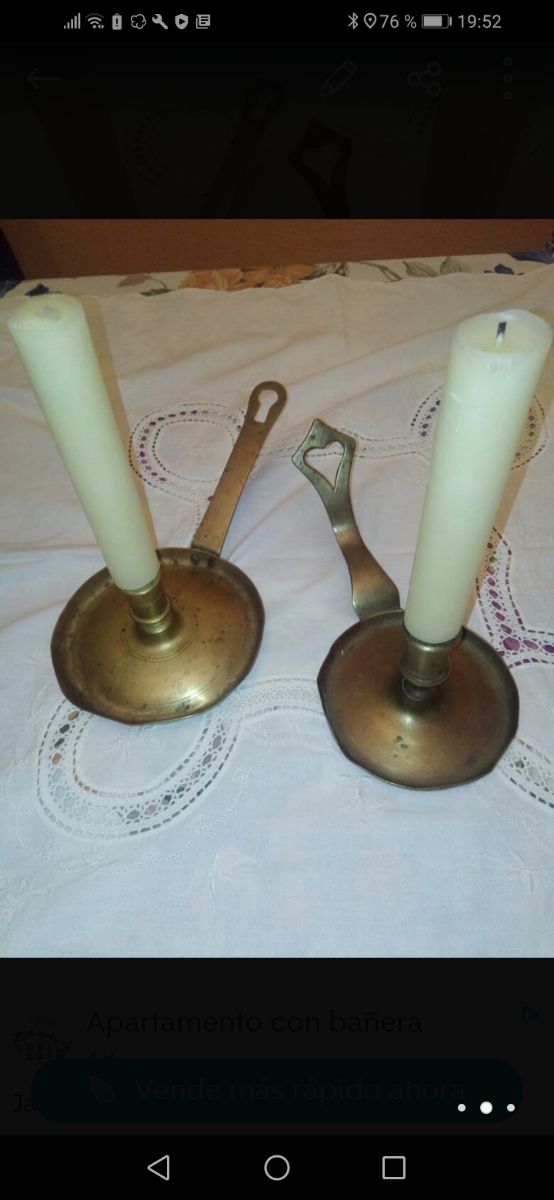 Palmatorias muy antiguas.