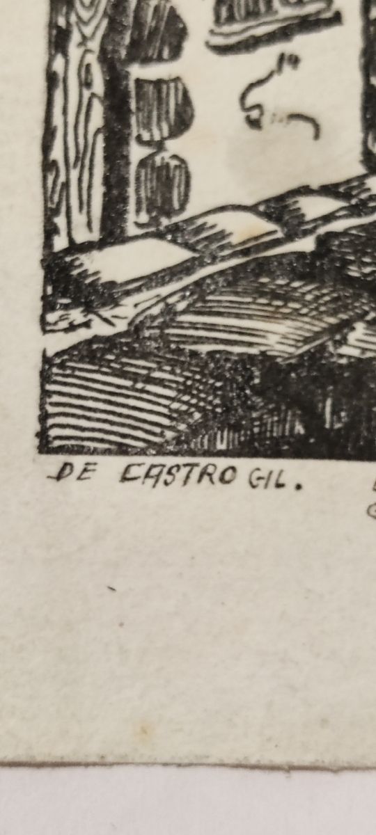 Grabado Castro Gil original