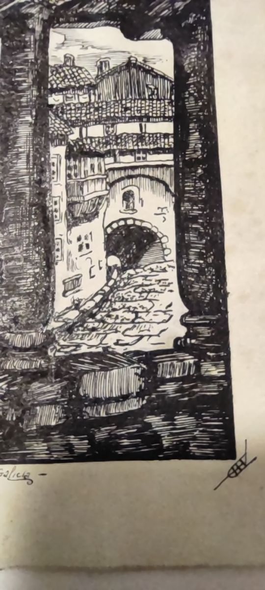 Grabado Castro Gil original