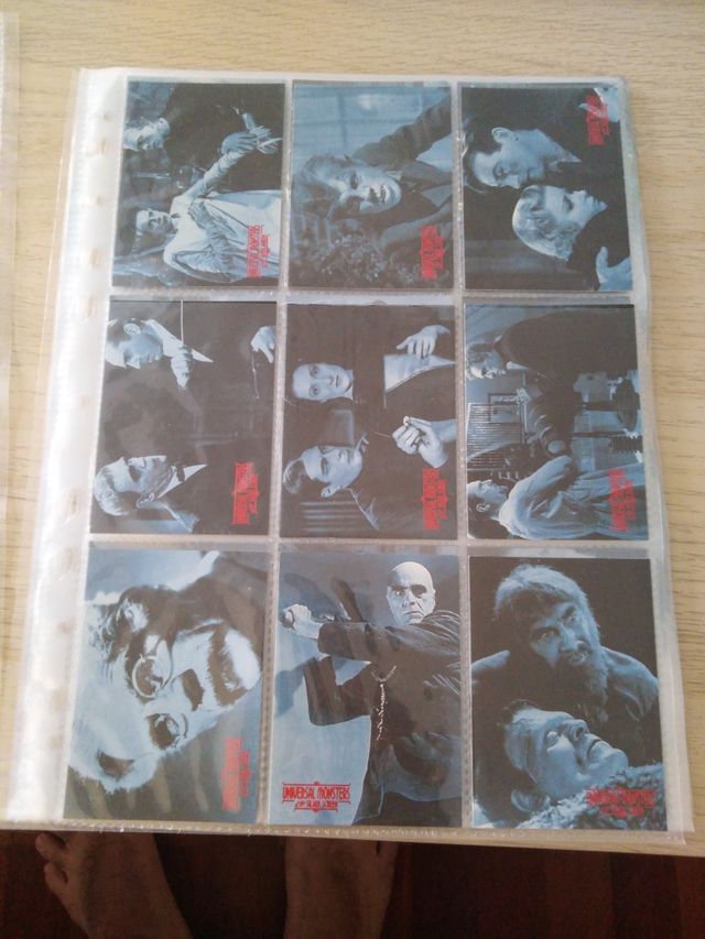 universal monsters trading cards silver screen