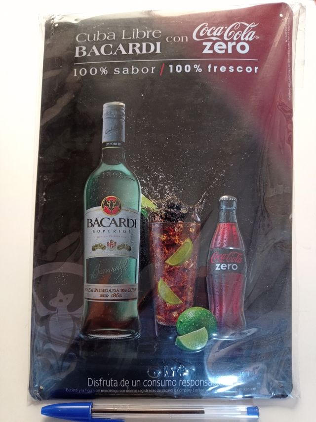 CARTELLO DISTINTIVO BACARDI/COCA-COLA