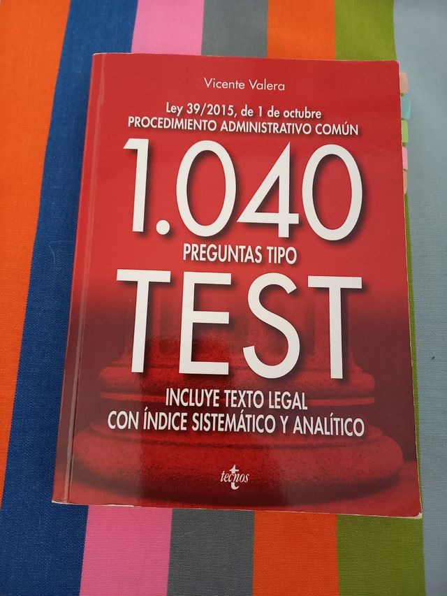 1040 preguntas tipo test. LEY 39/2015. V. Valera