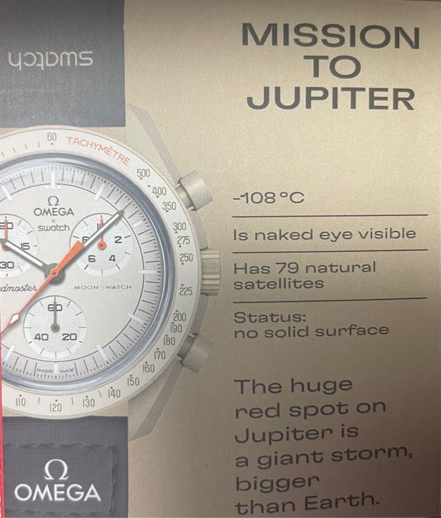 Swatch moonwatch mission to Jupiter by Omega