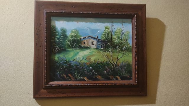 cuadros pintados,precio los tres