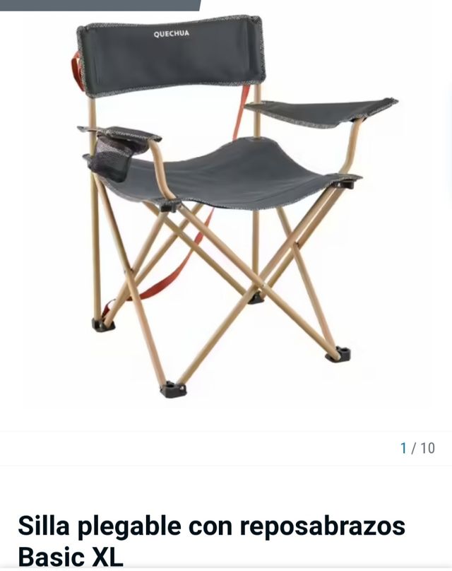 silla quechua XL. con reposabrazos